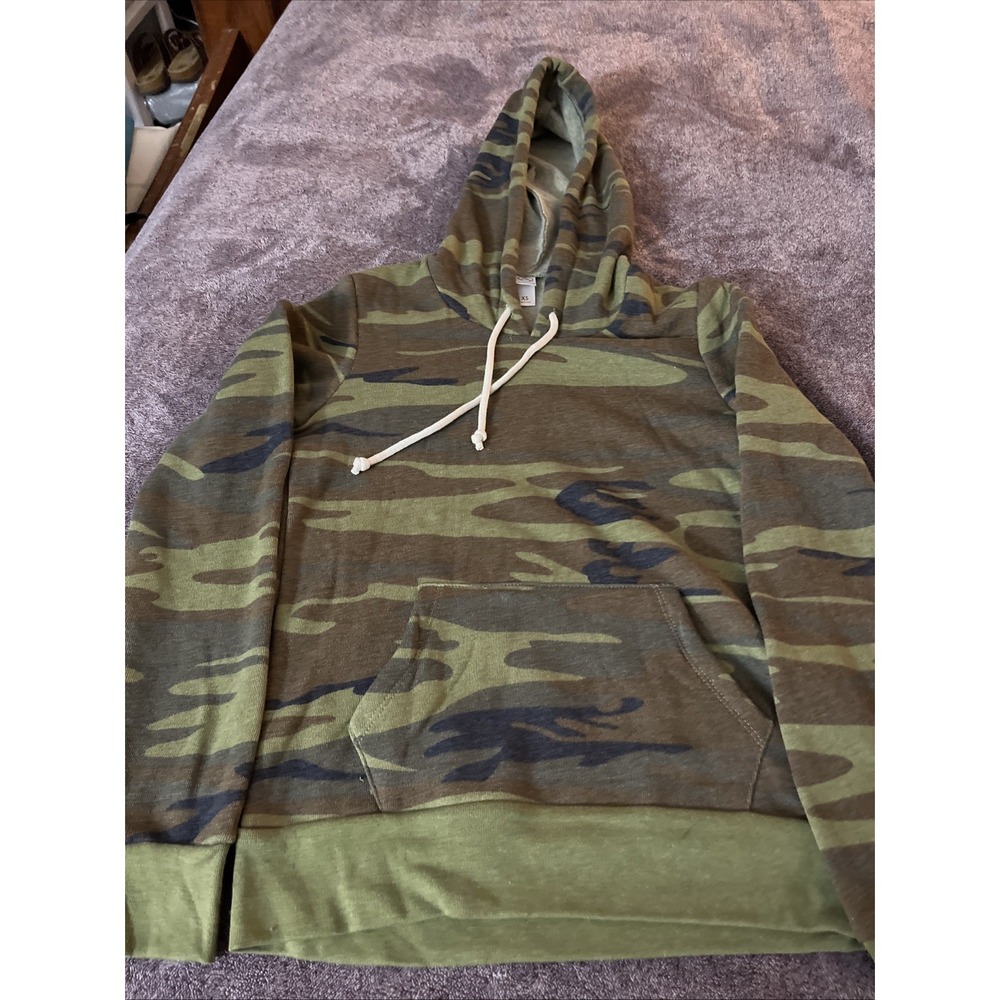 Alternative Apparel Womens Eco-Jersey Pullover Hoodie - Camo Dreamstate XS